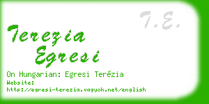 terezia egresi business card